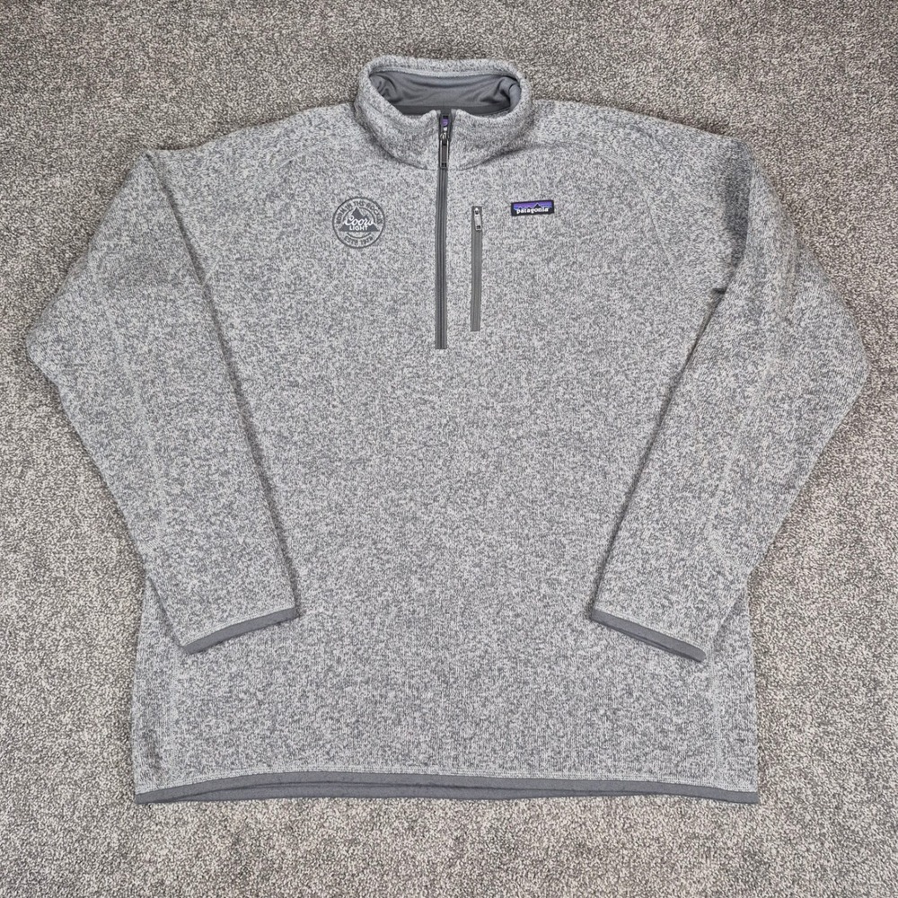 Patagonia Better Sweater 1/4 Zip Mens XXL Gray Fleece Pullover Hiking Outdoors
